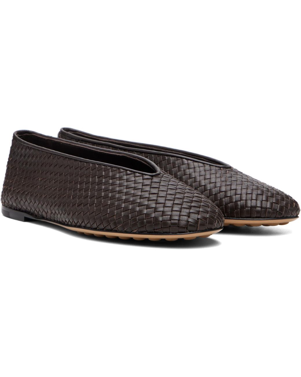 Bottega Veneta Brown Rosa Ballerina Flats