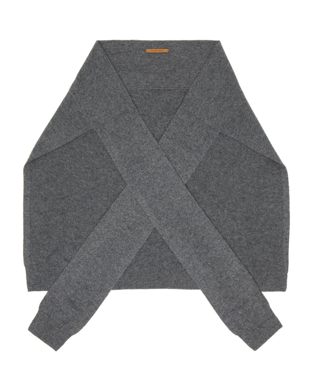 LE17SEPTEMBRE Gray Pure Cashmere Knit Muffler Scarf