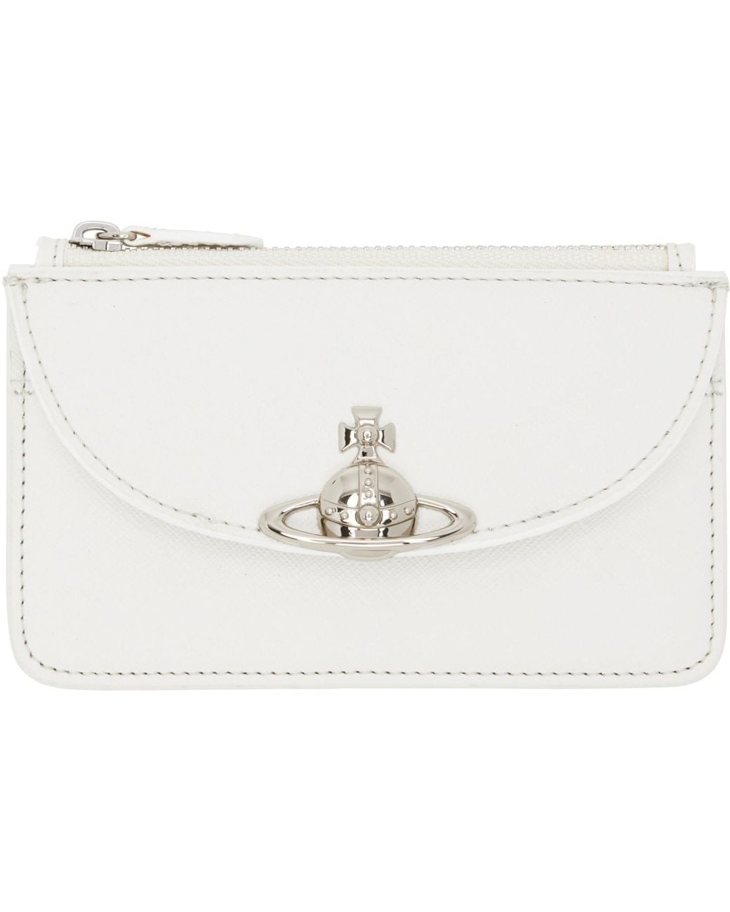 Vivienne Westwood Black Off- Half Moon Card Holder for men