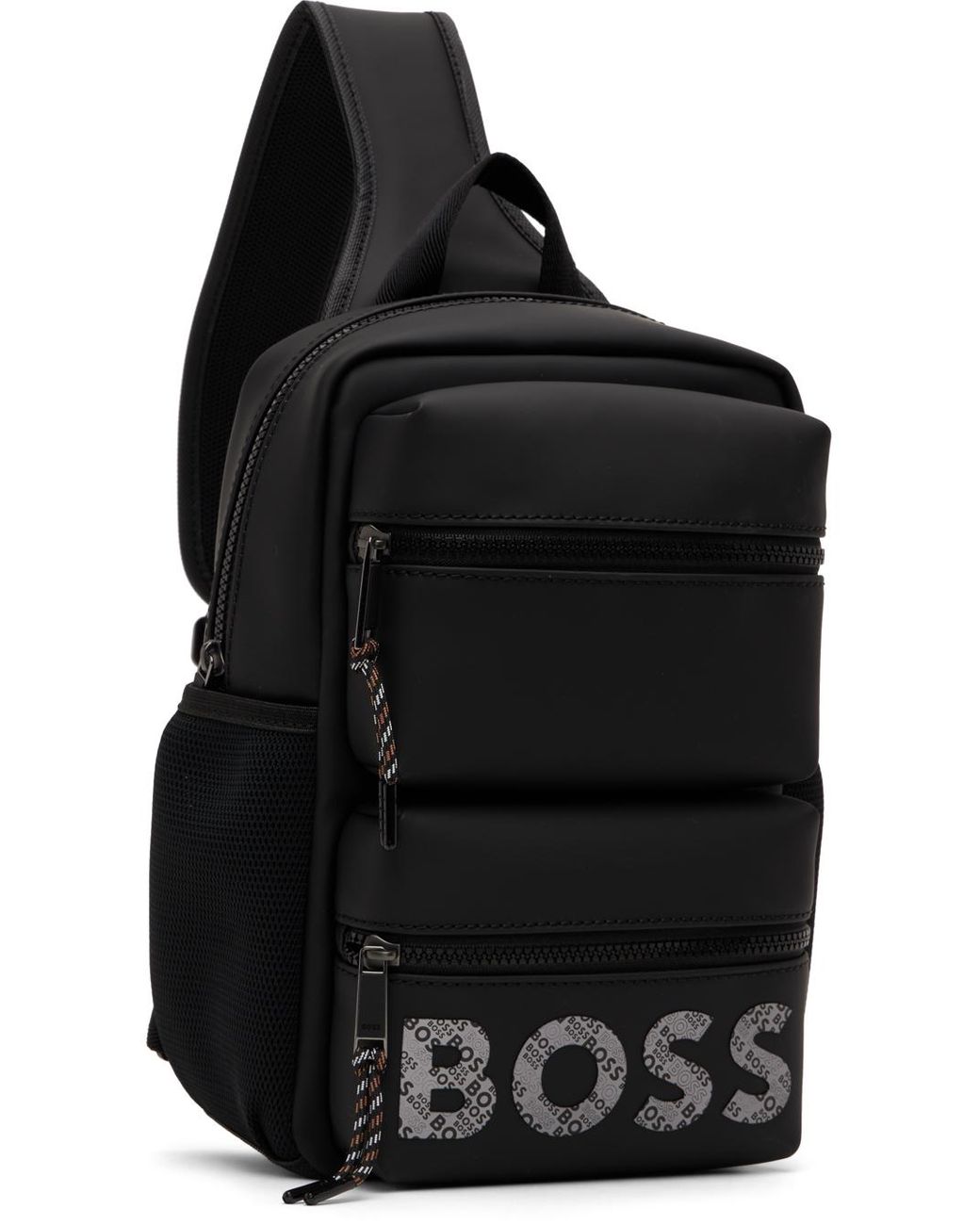 メンズ BOSS by HUGO BOSS フェイクレザー バックパック ブラック | Lyst