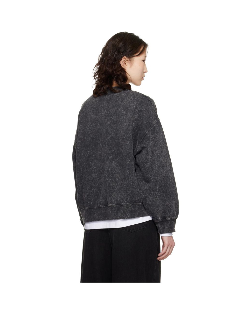 Ganni Black Vintage Wash Sweatshirt