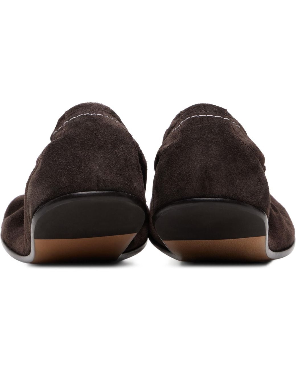 MM6 by Maison Margiela Black Suede Anatomic Travel Ballerina Flats