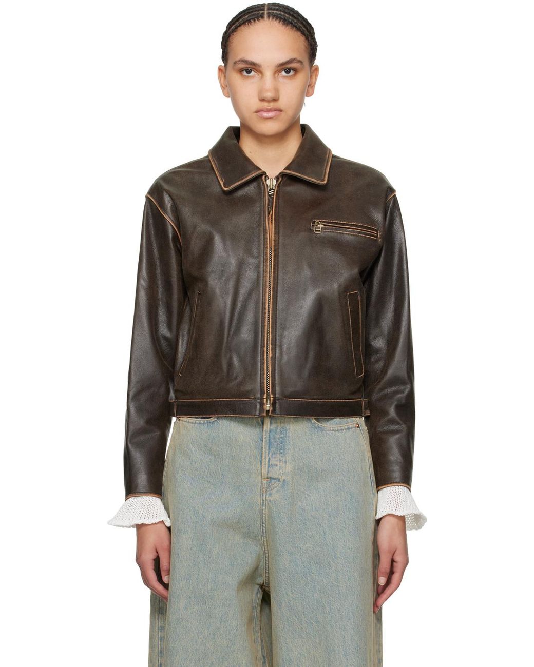 Open YY Black Biker Jacket