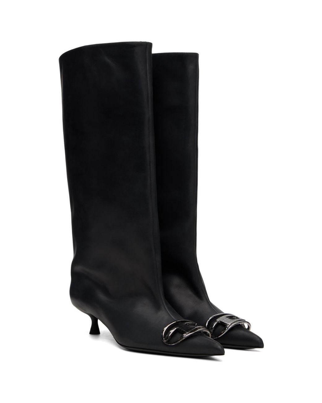 DIESEL Black D-Venus Tube Knee Boots