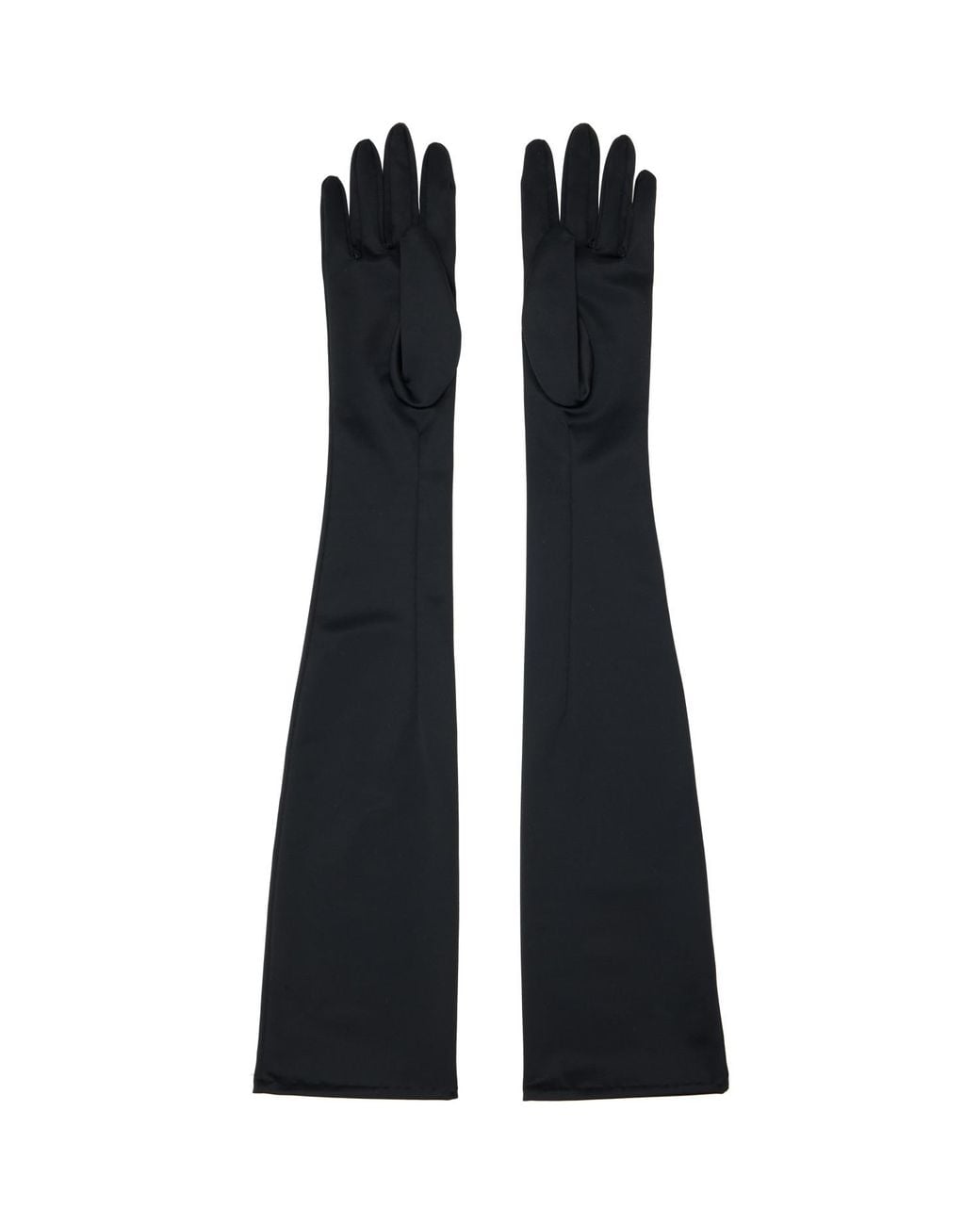 Handsome Stockholm Blue Satin Extra Long Gloves