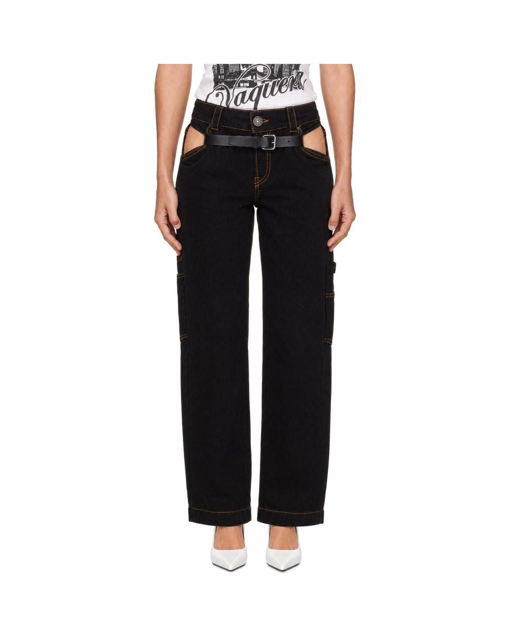 VAQUERA Black Belted Jeans