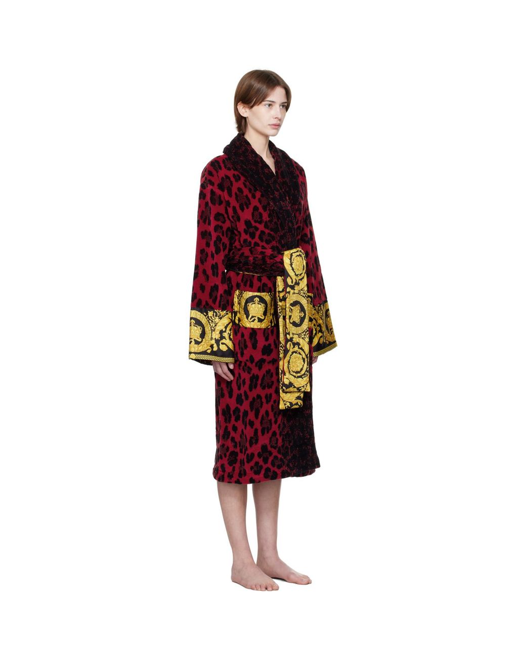 Versace Black Wild Barocco Bathrobe
