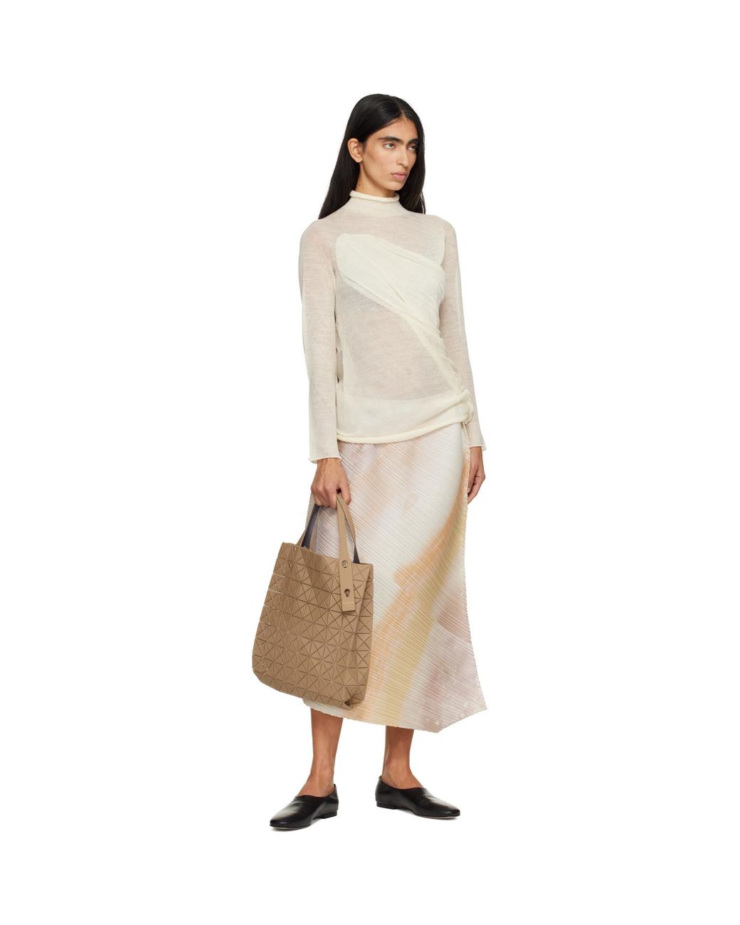 Issey Miyake Brown Prism Plus Tote