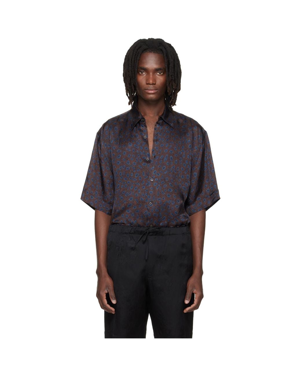 Dries Van Noten Black Button-Down Shirt for men