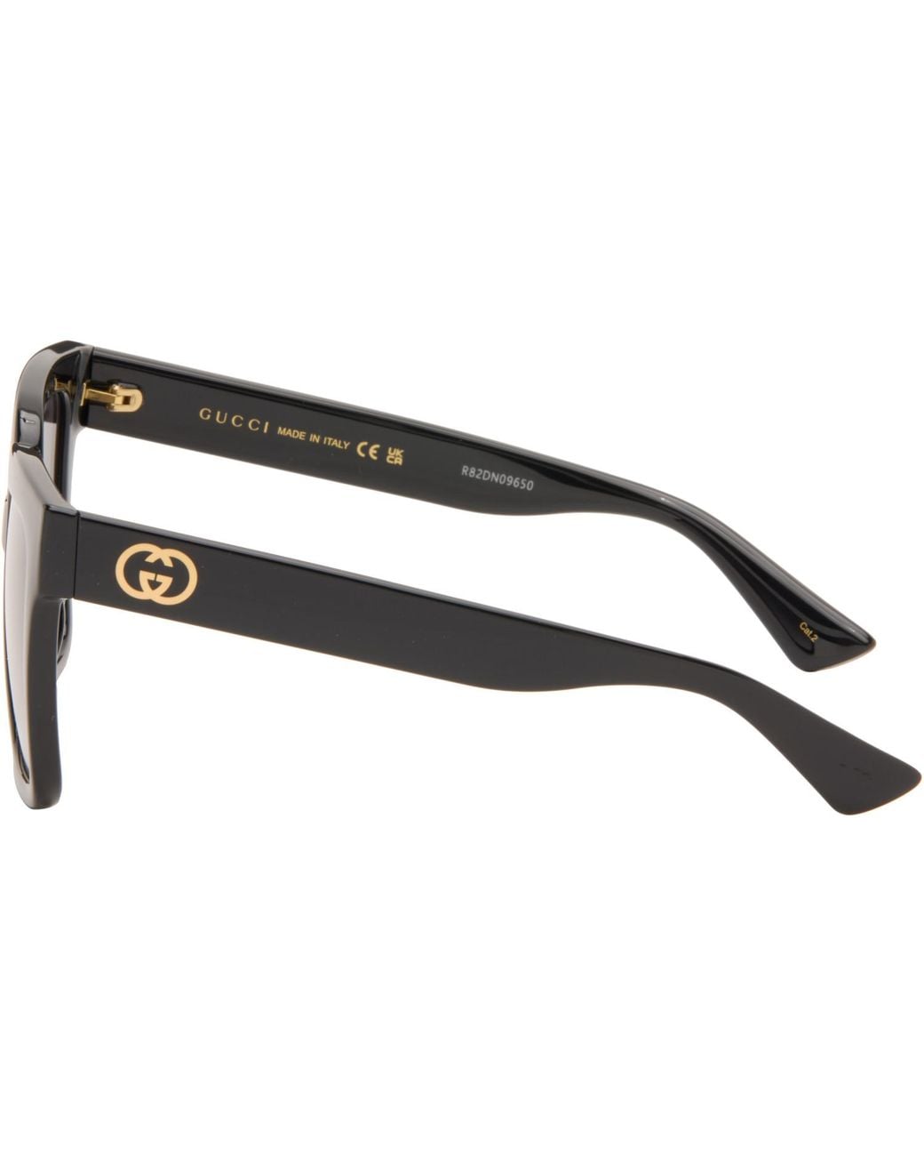 Gucci Black Emblem Square Frame Sunglasses