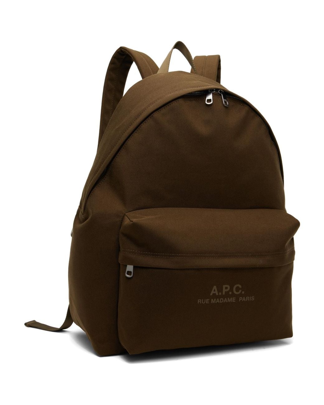 A.P.C. Brown Khaki Backstage Backpack for men