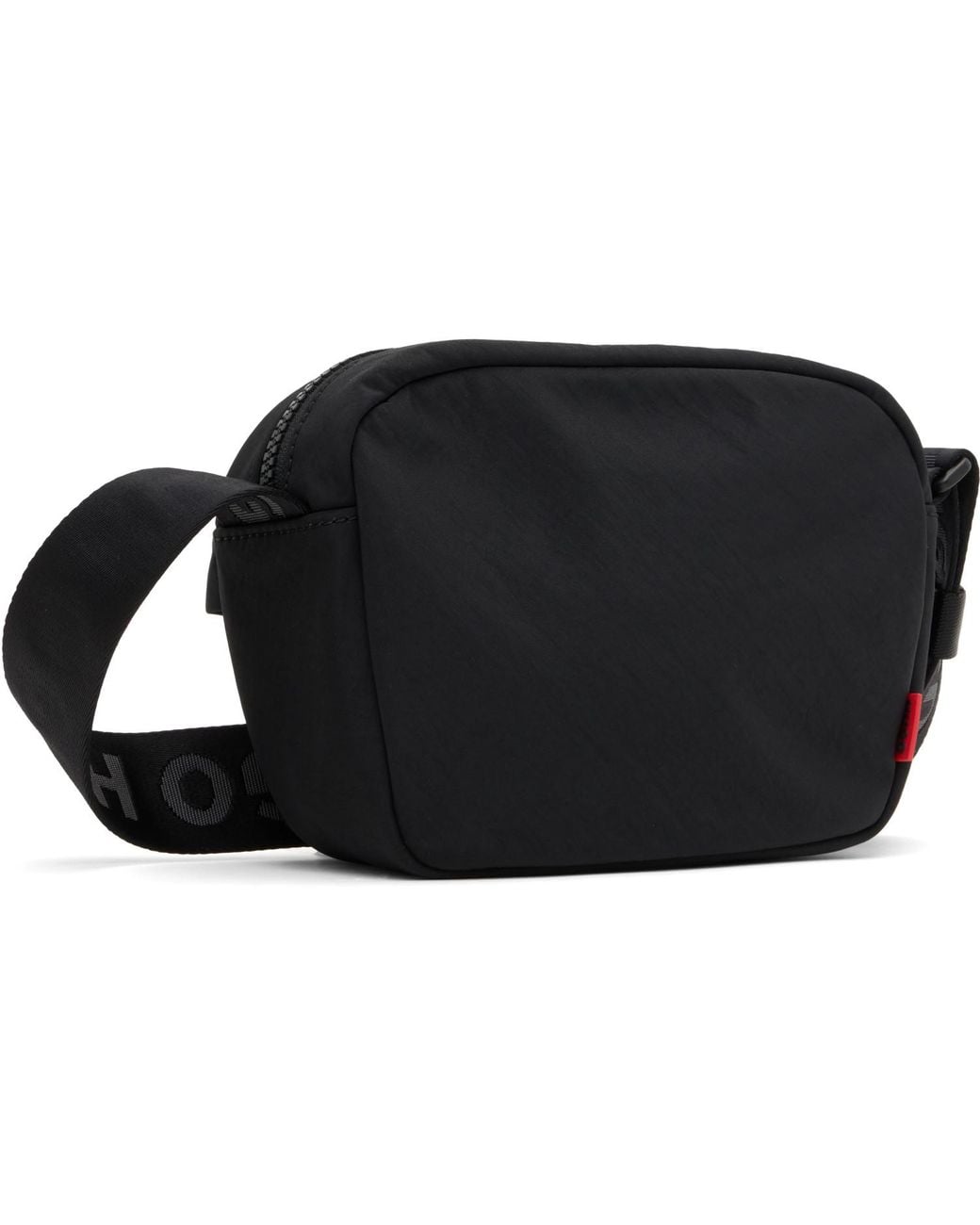 HUGO Black Logo-Detail Pouch for men