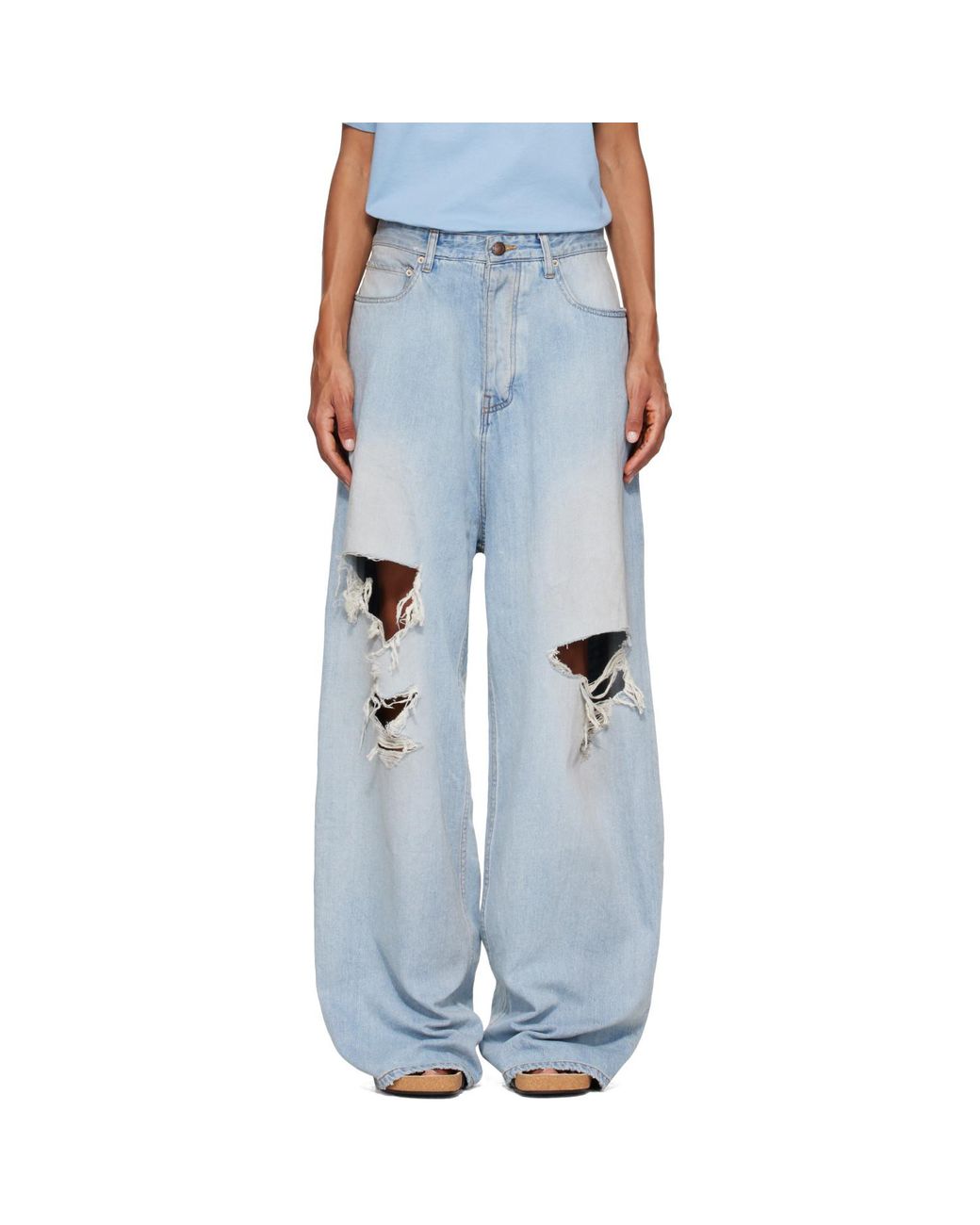 Balenciaga Blue Baggy Jeans