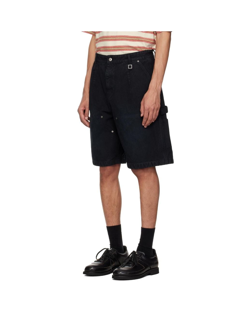 Wooyoungmi Black Cotton Shorts for men