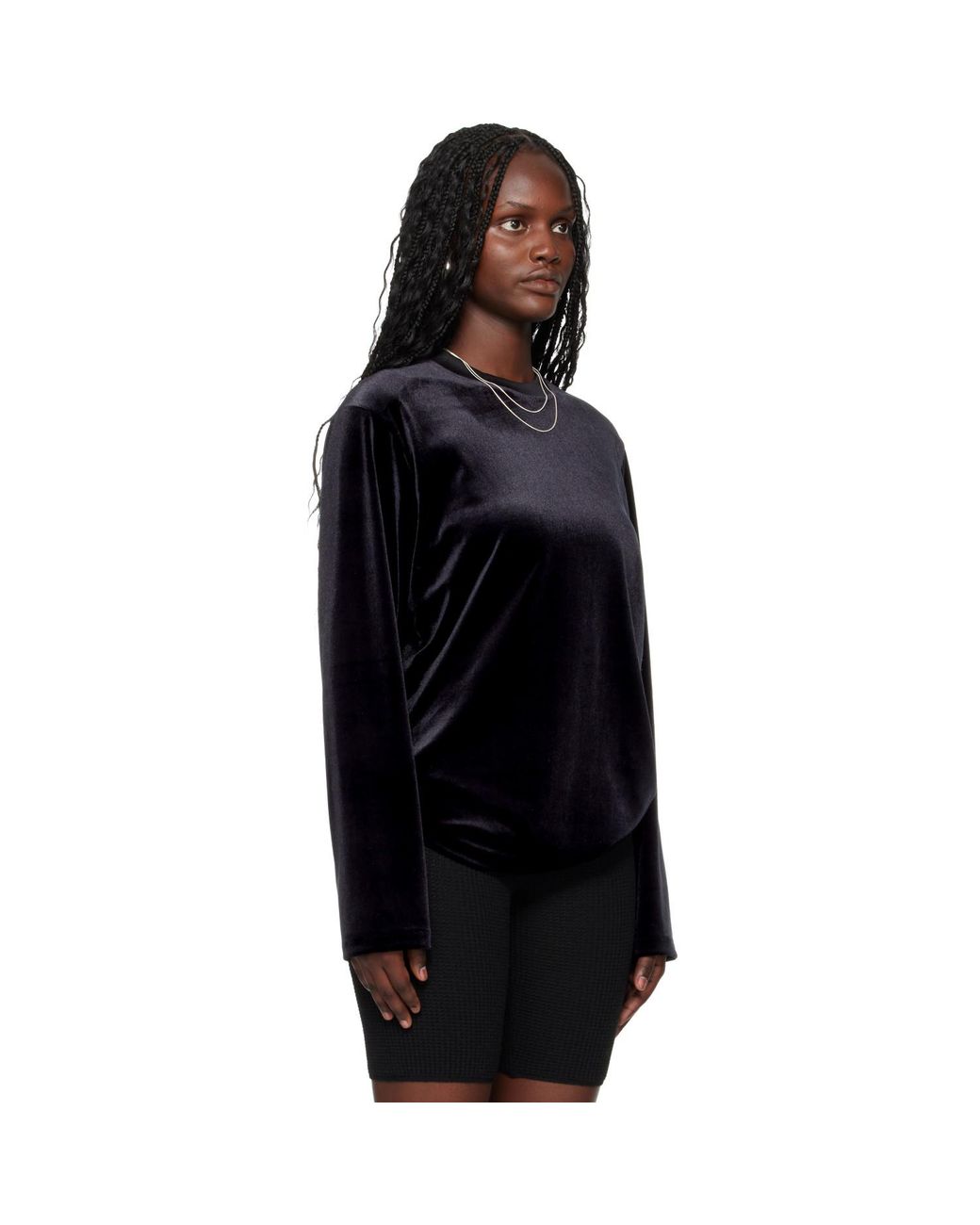 Fear Of God Black Holiday Velour Classic Long Sleeve T-Shirt