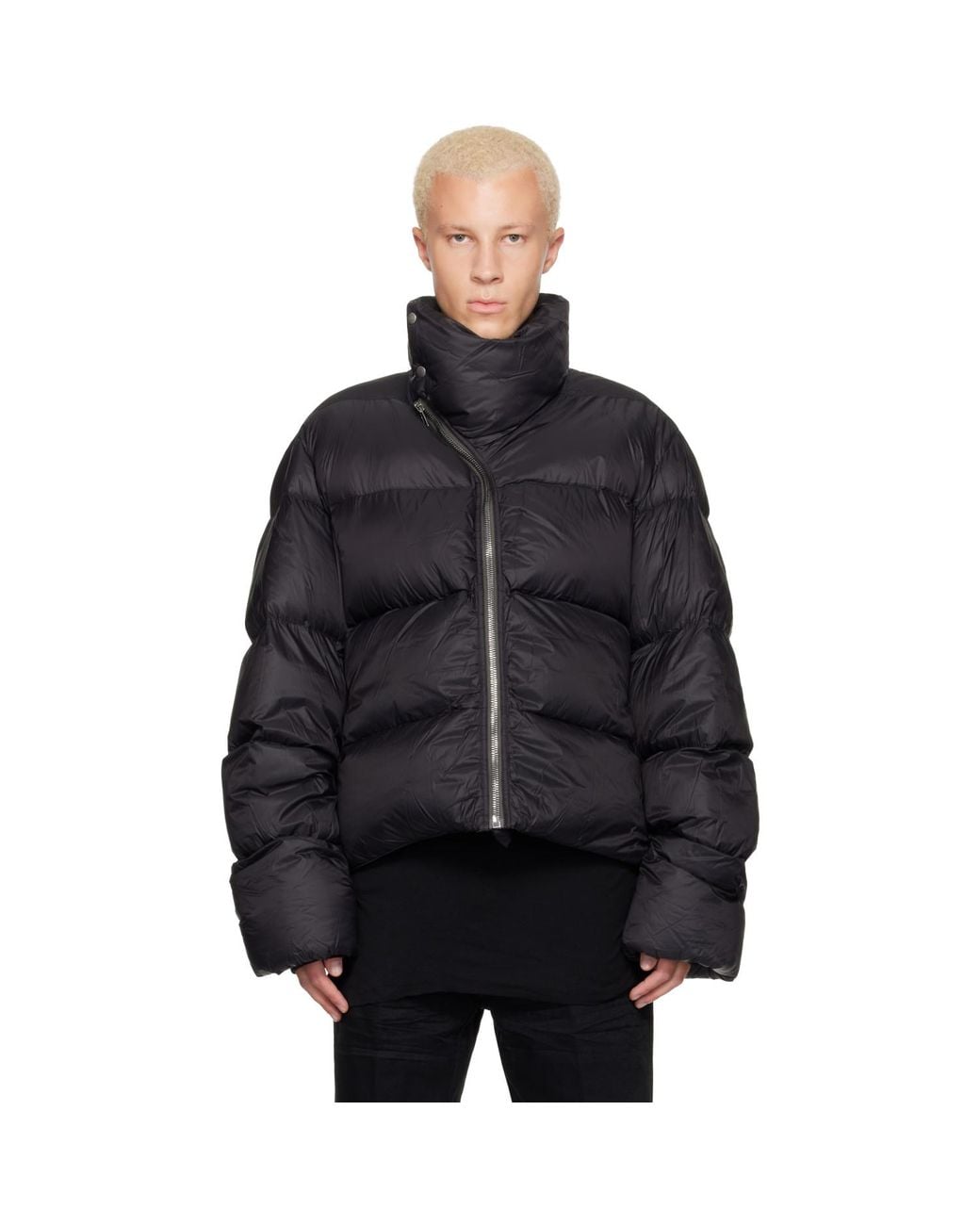 Rick Owens Black Tower Turtle Down Jacket for men