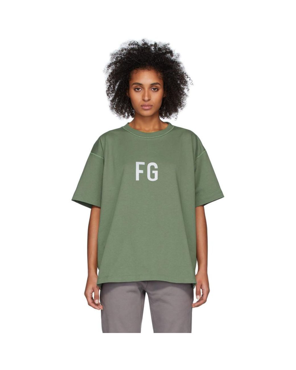 Fear Of God Women's Green Fg T-shirt