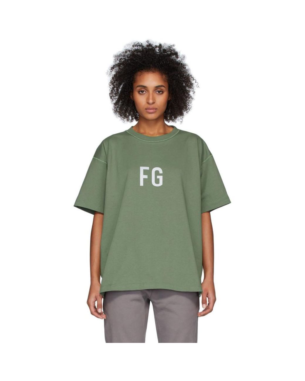 Forsvinde Klan Regnskab Fear Of God Green Fg T-shirt | Lyst