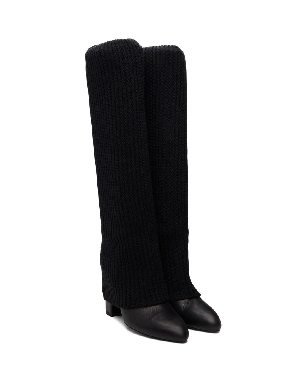 SECONDA Black Sock Tall Boots