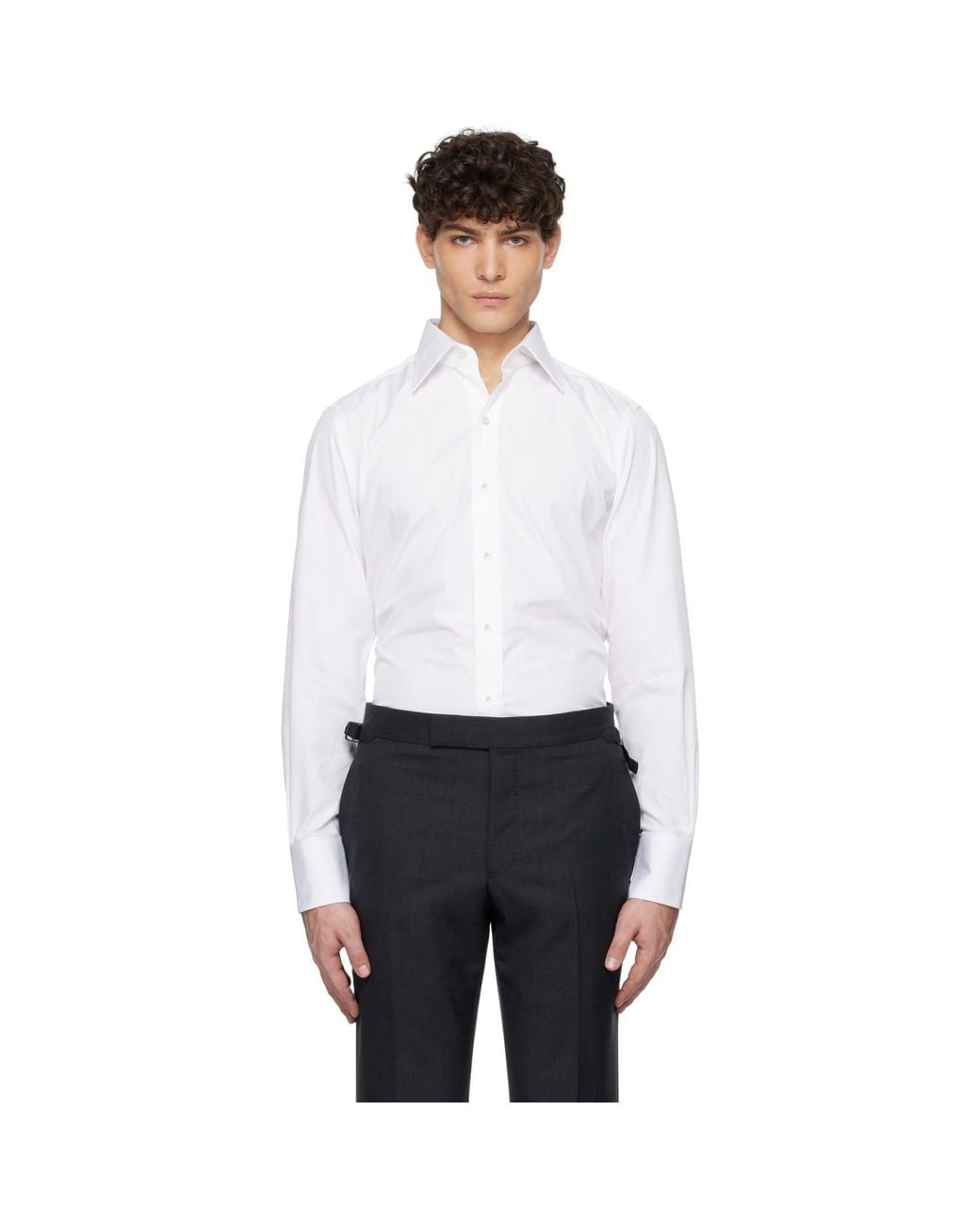 Tom Ford White Poplin Slim Fit Shirt for men