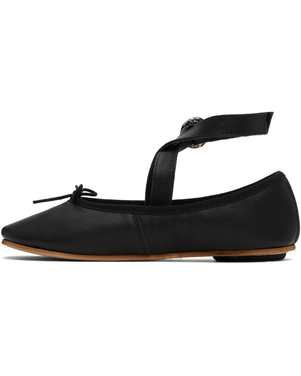Repetto Black Sophia Belt Ballerina Flats