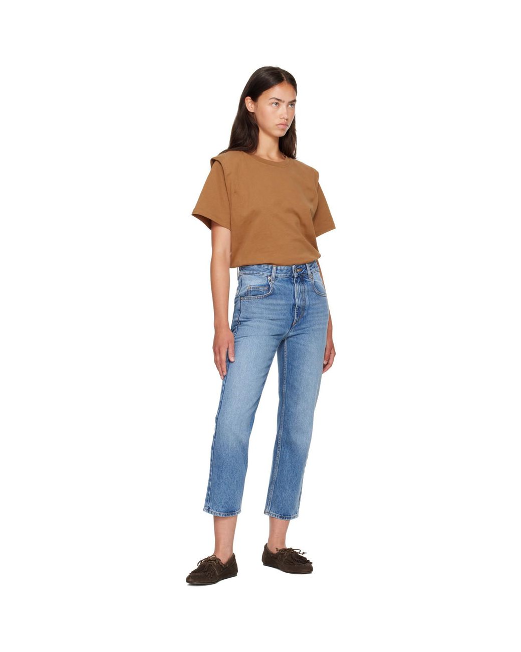 Isabel Marant Blue Tan Zelitos T-Shirt