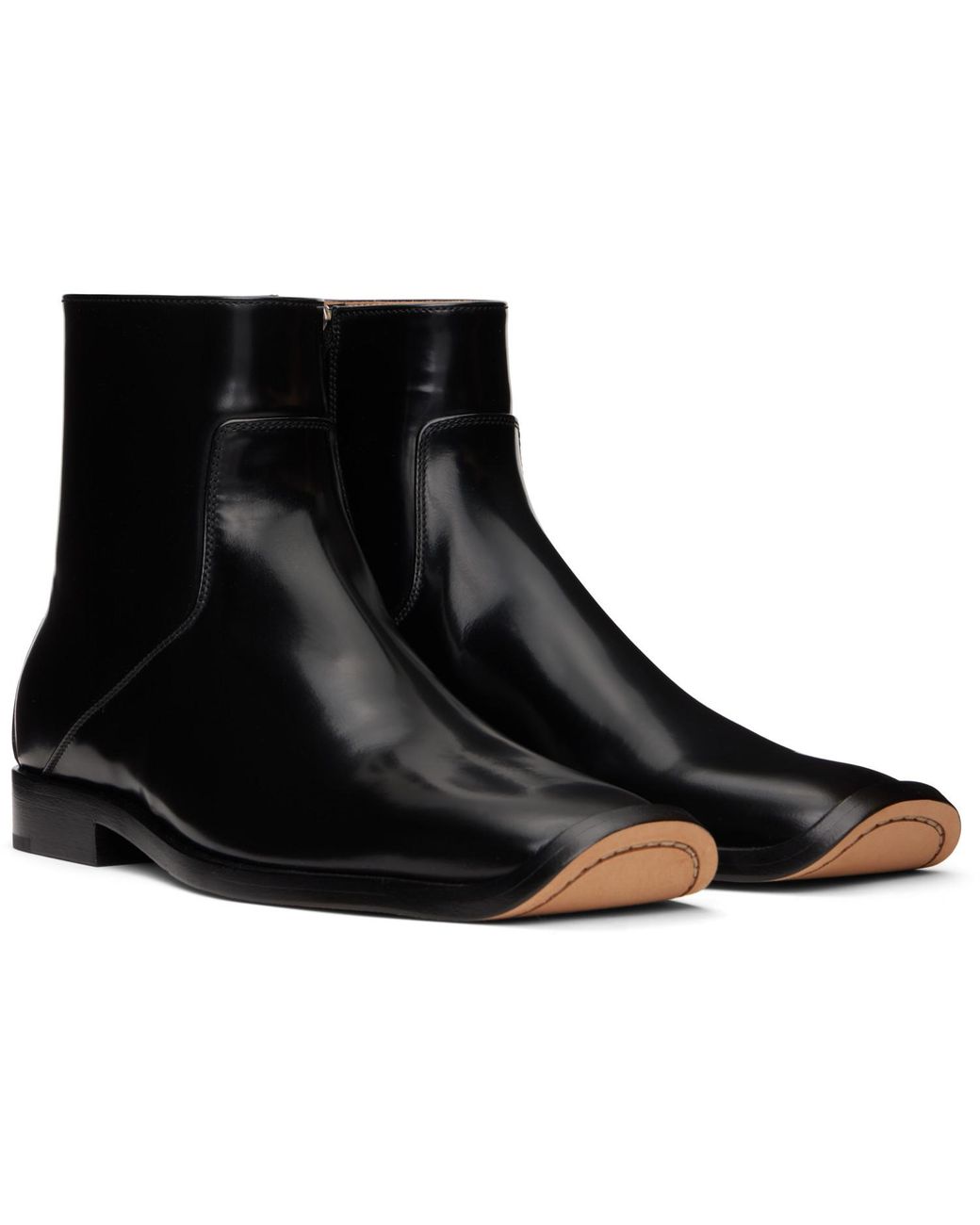 Bottega Veneta Black Comma Ankle Boots for men
