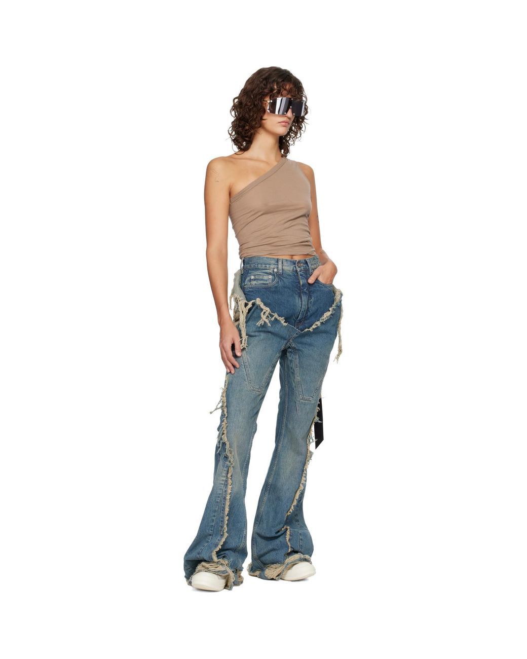Rick Owens Blue Taupe Temple Sl Ziggy Top