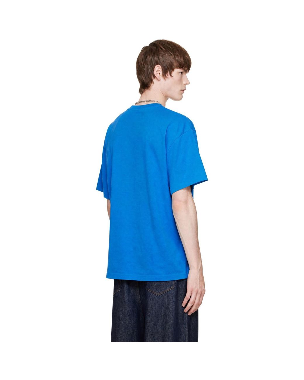 Givenchy Blue Cotton Patch T-Shirt for men
