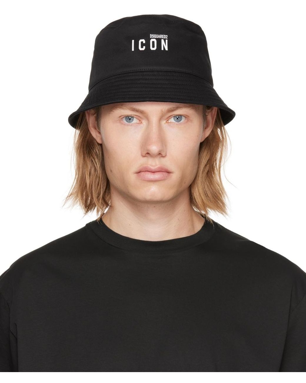 Casquette En Toile De Coton icon Coton DSquared² pour homme en coloris Noir Homme Chapeaux Chapeaux DSquared² 