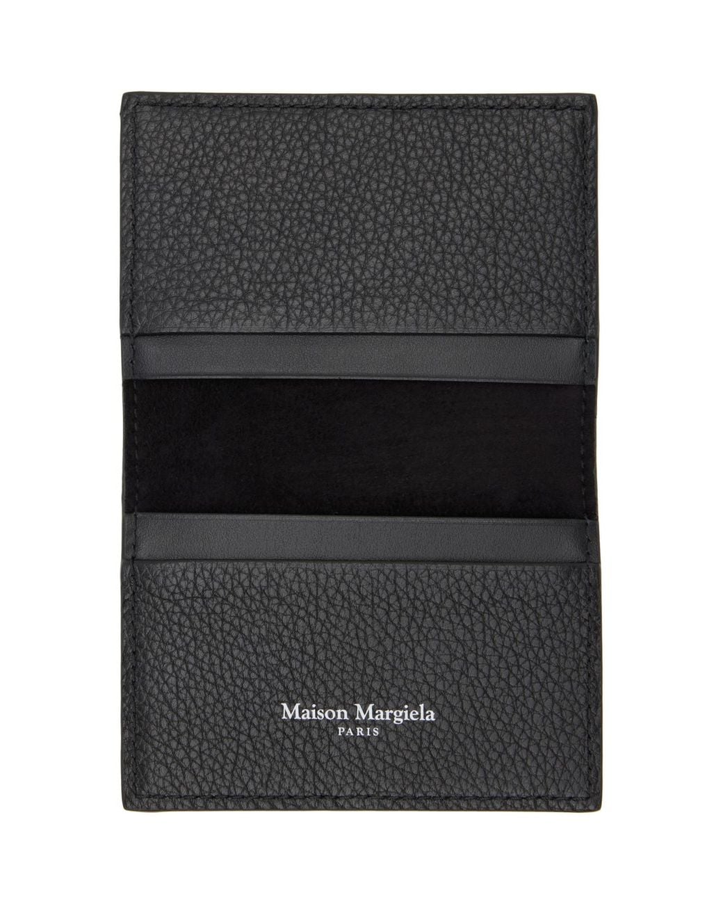 Maison Margiela Black Leather Card Holder for men