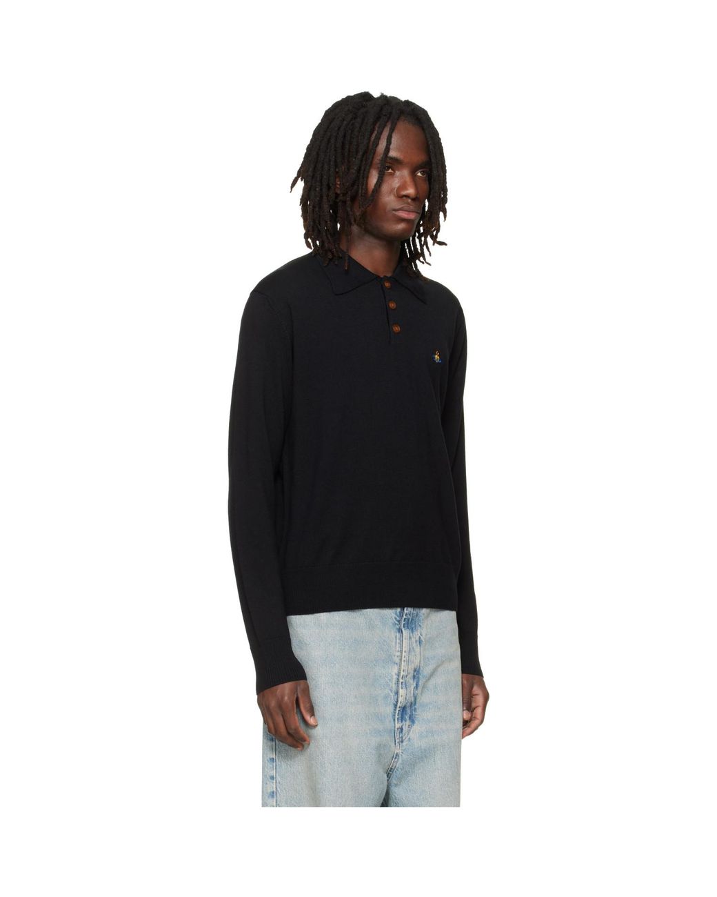 Vivienne Westwood Black Mark L/Polo for men