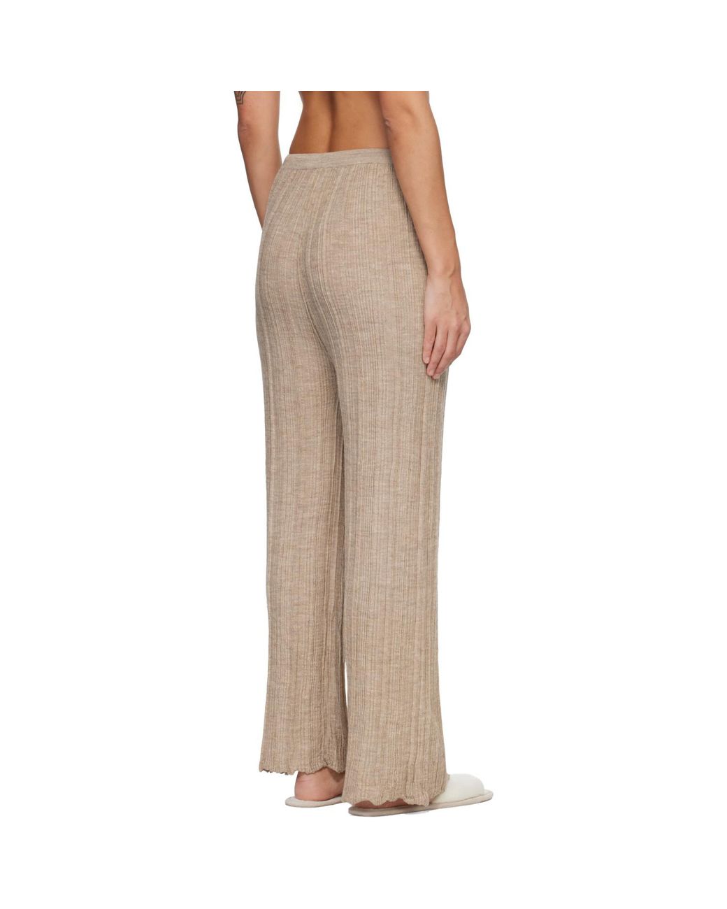 Lauren Manoogian Natural Plisse Lounge Pants