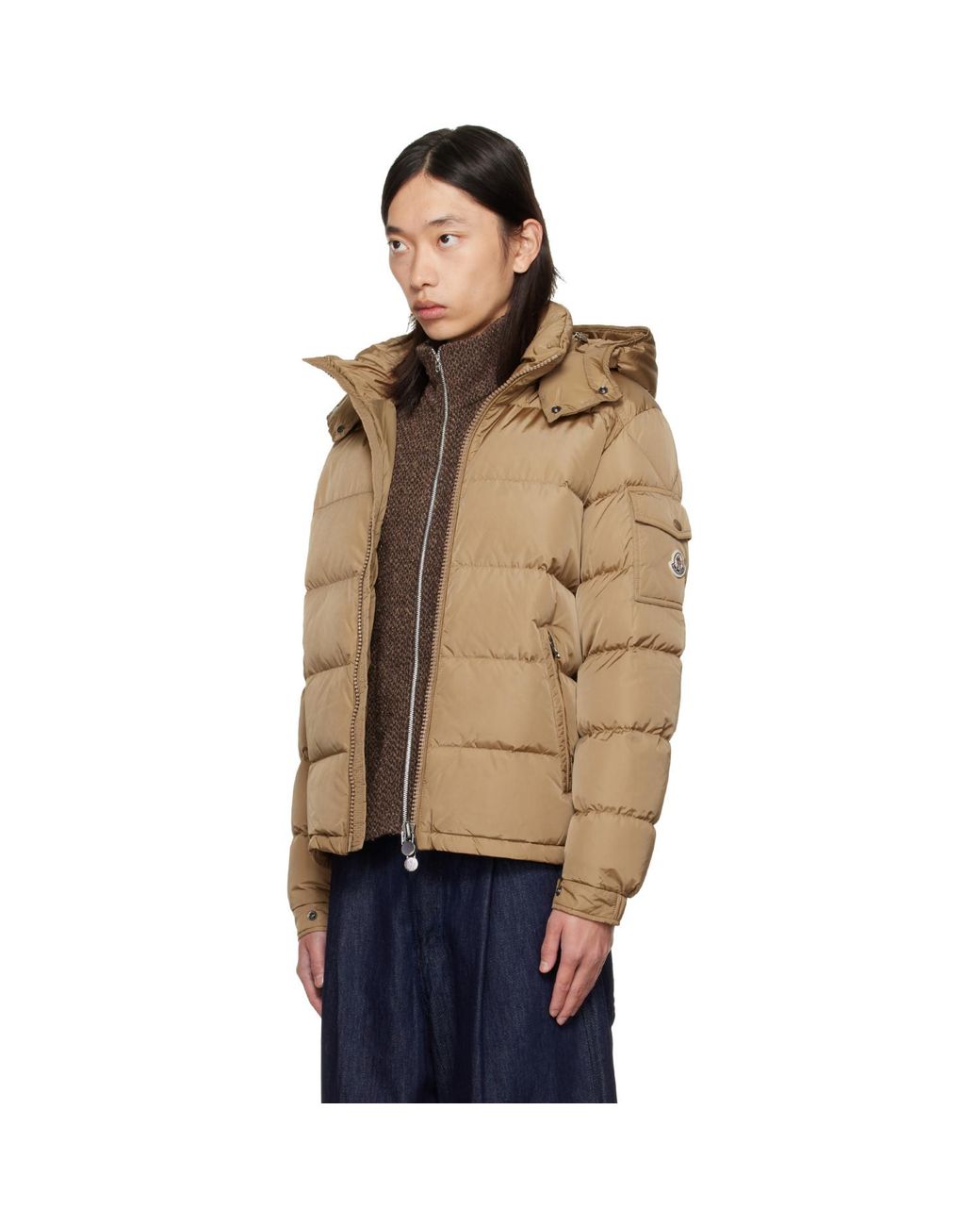 Moncler Blue Maya Short Down Jacket for men