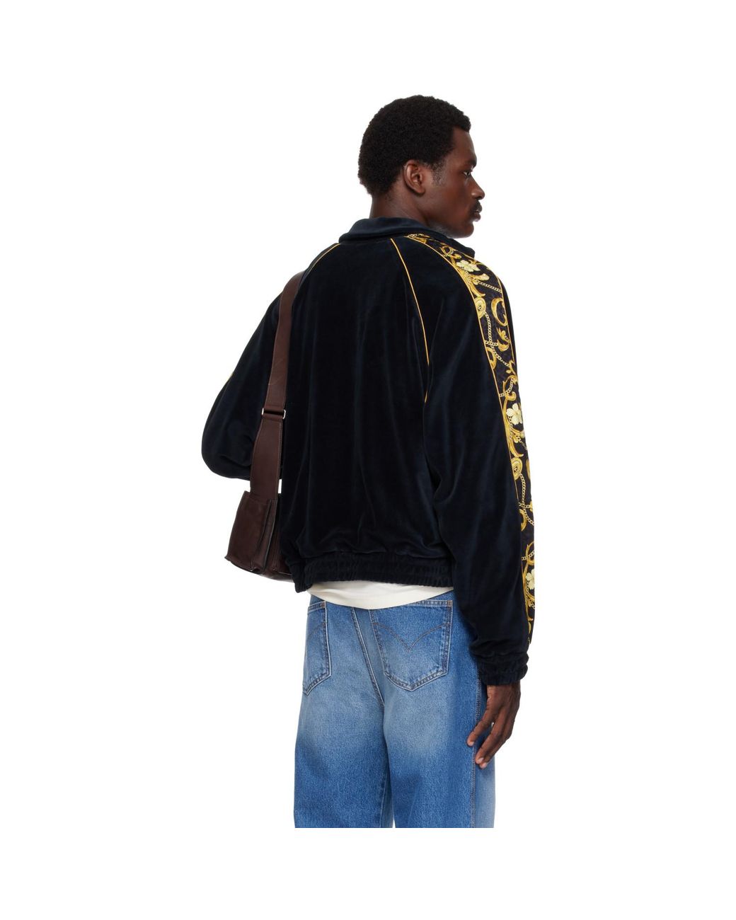 Lu'u Dan Black Supa-Sleaze Track Jacket for men