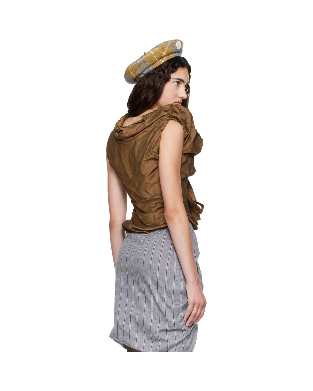Vivienne Westwood Blue Khaki Kendall Corset Blouse