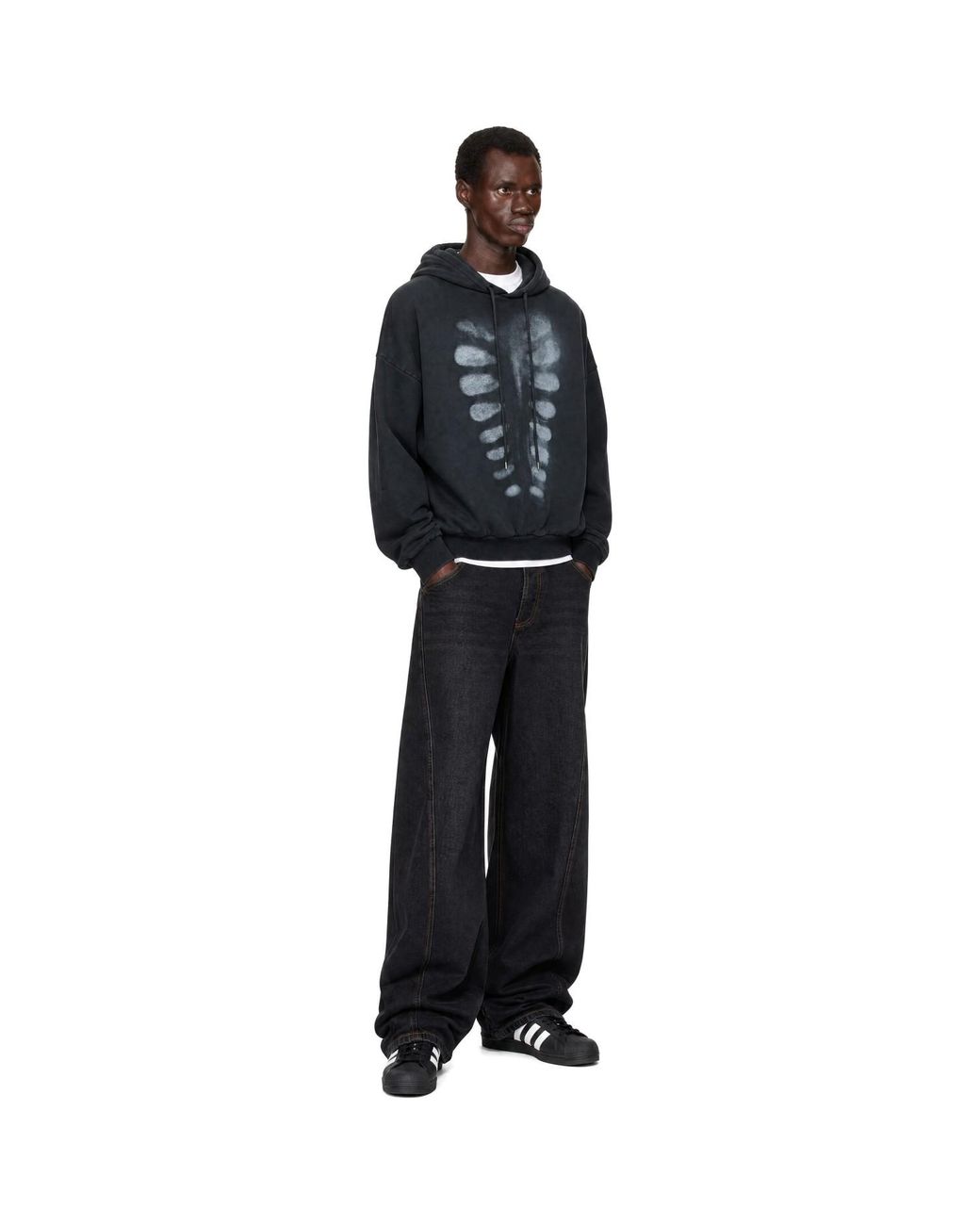 AVAVAV Black X-Ray Hoodie for men