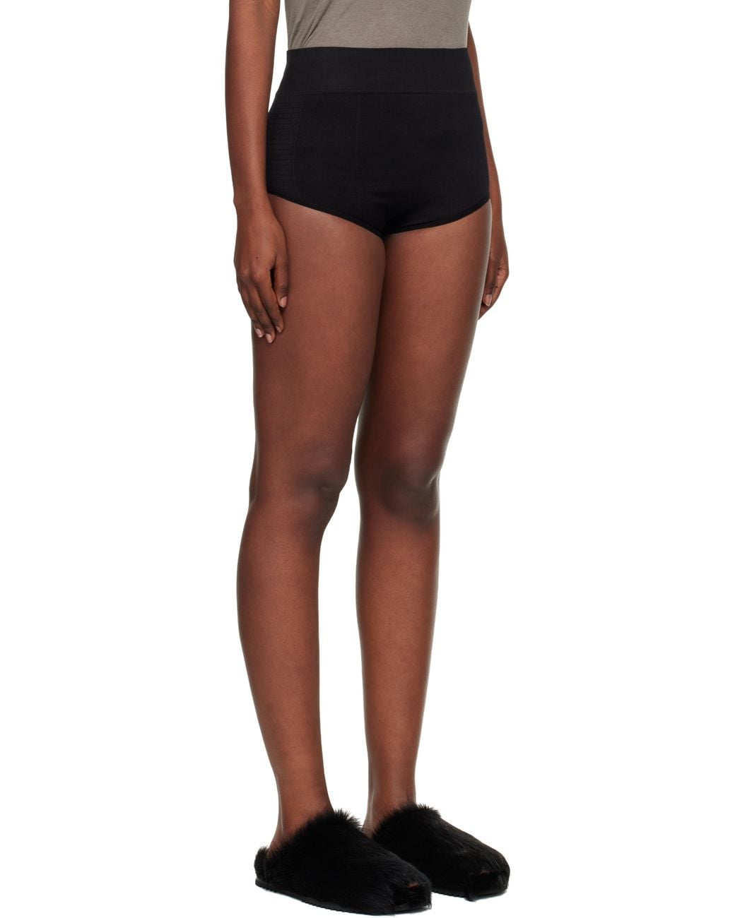 Rick Owens Black Concordians Rib Briefs