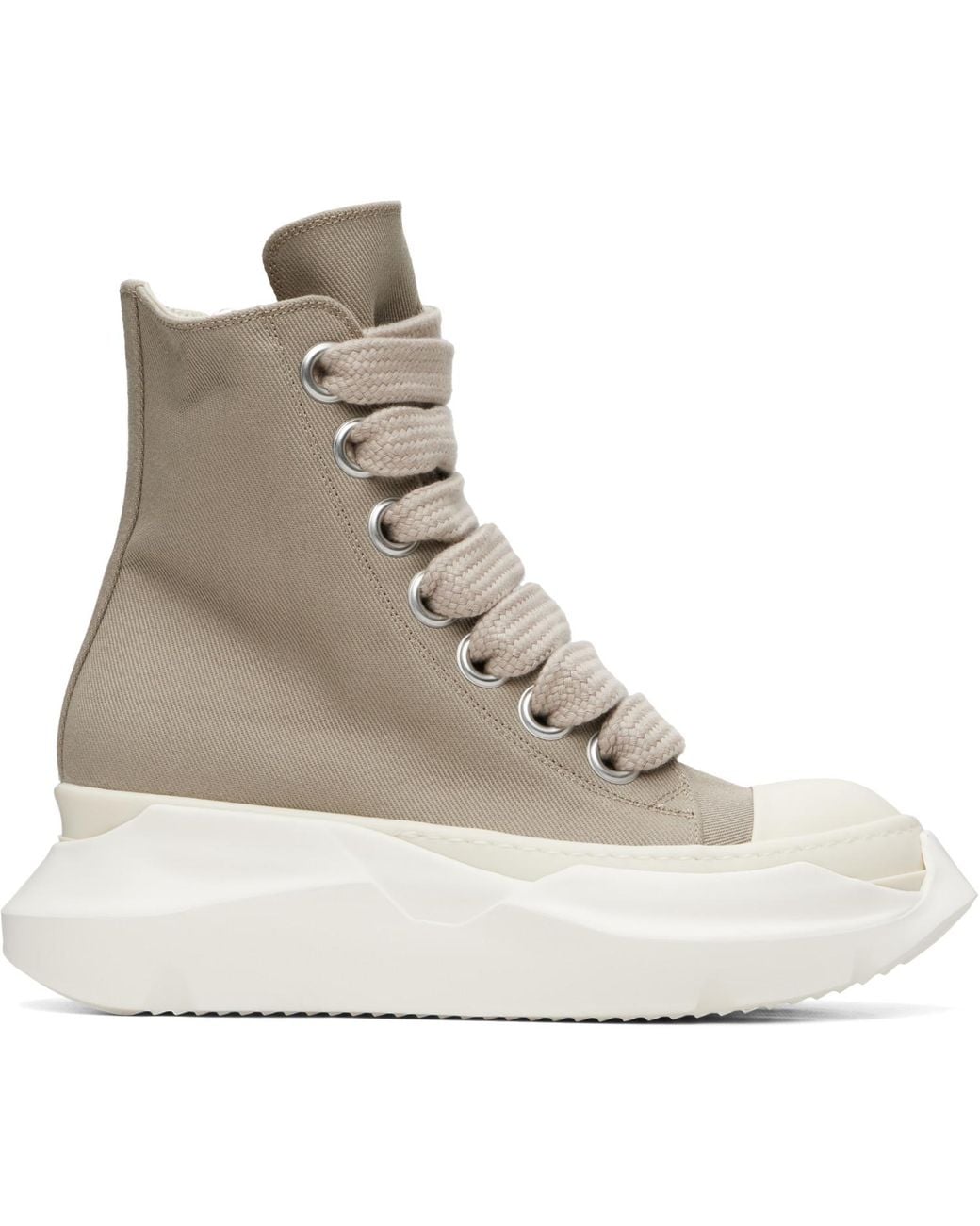 Rick Owens Gray Taupe Tower Jumbolace Abstract Sneakers for men