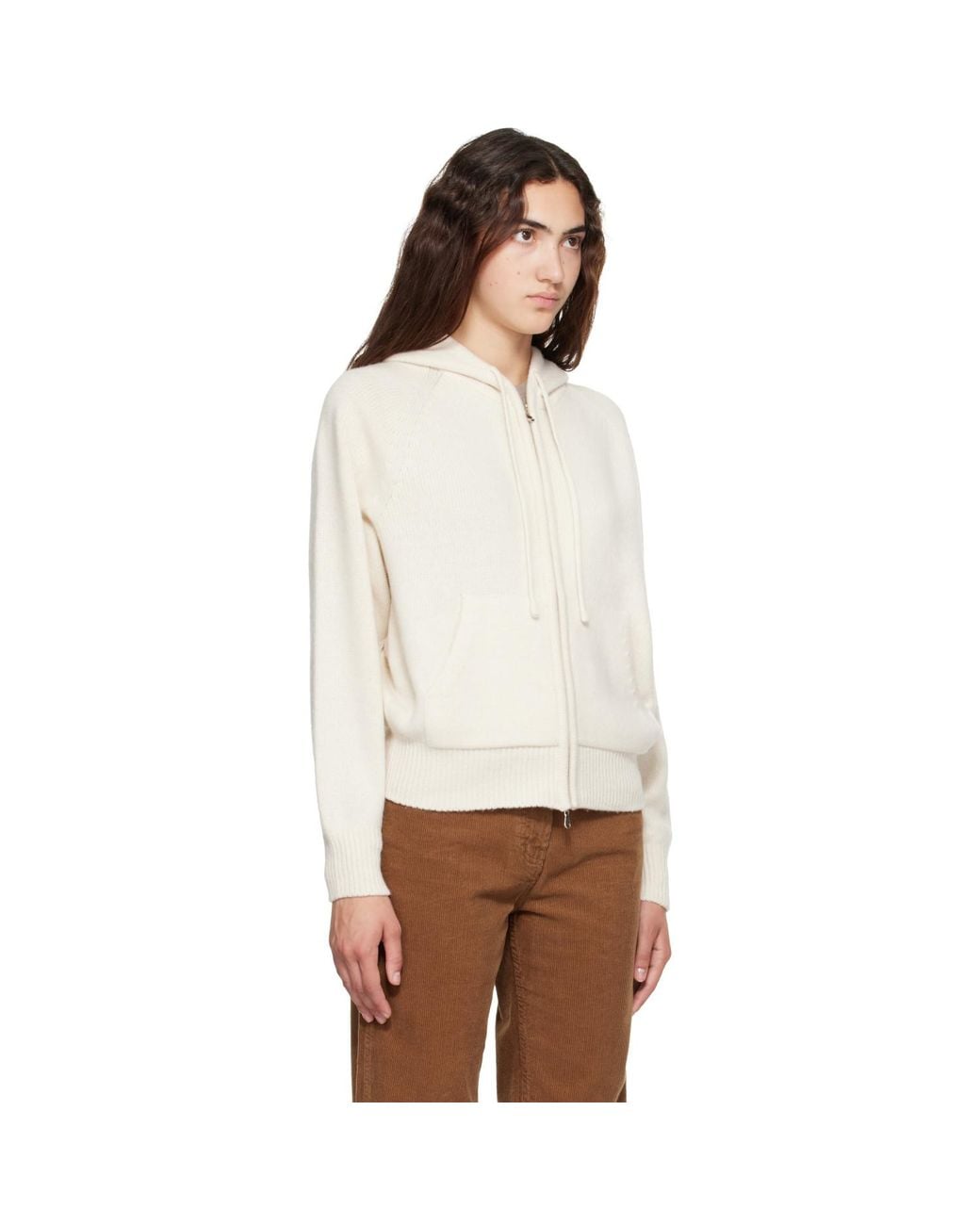 NOTHING WRITTEN White Off- Ralph Zip Hoodie