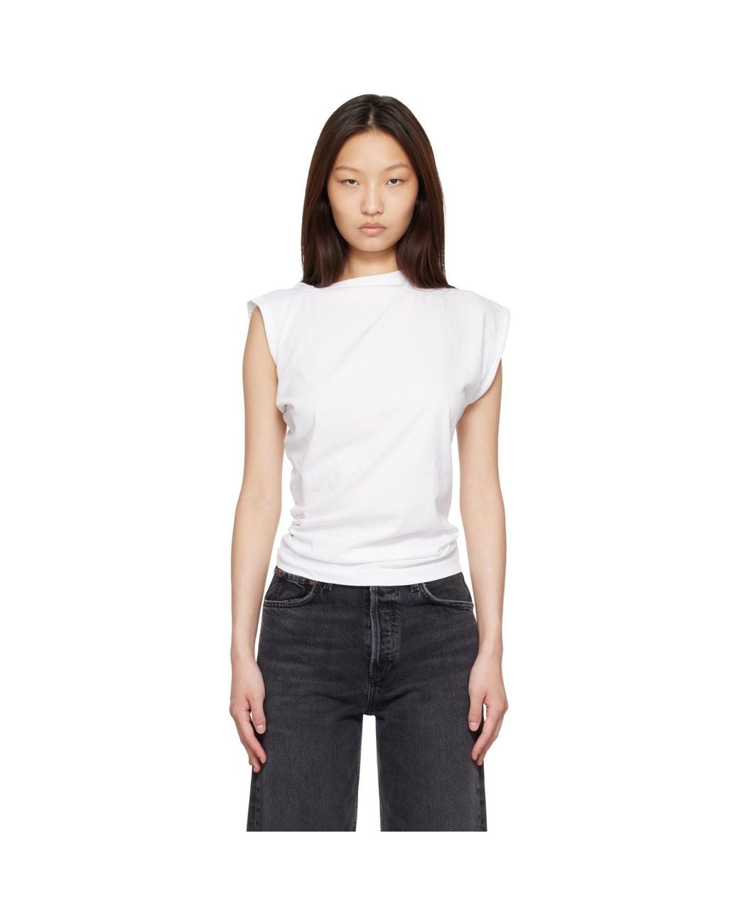 Agolde White Beth T-Shirt