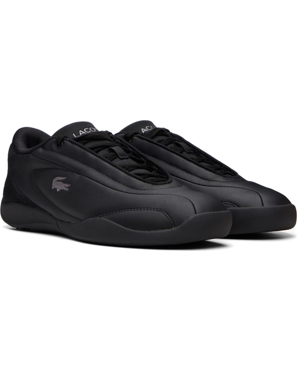 Lacoste Black Protect Leather Sneakers for men