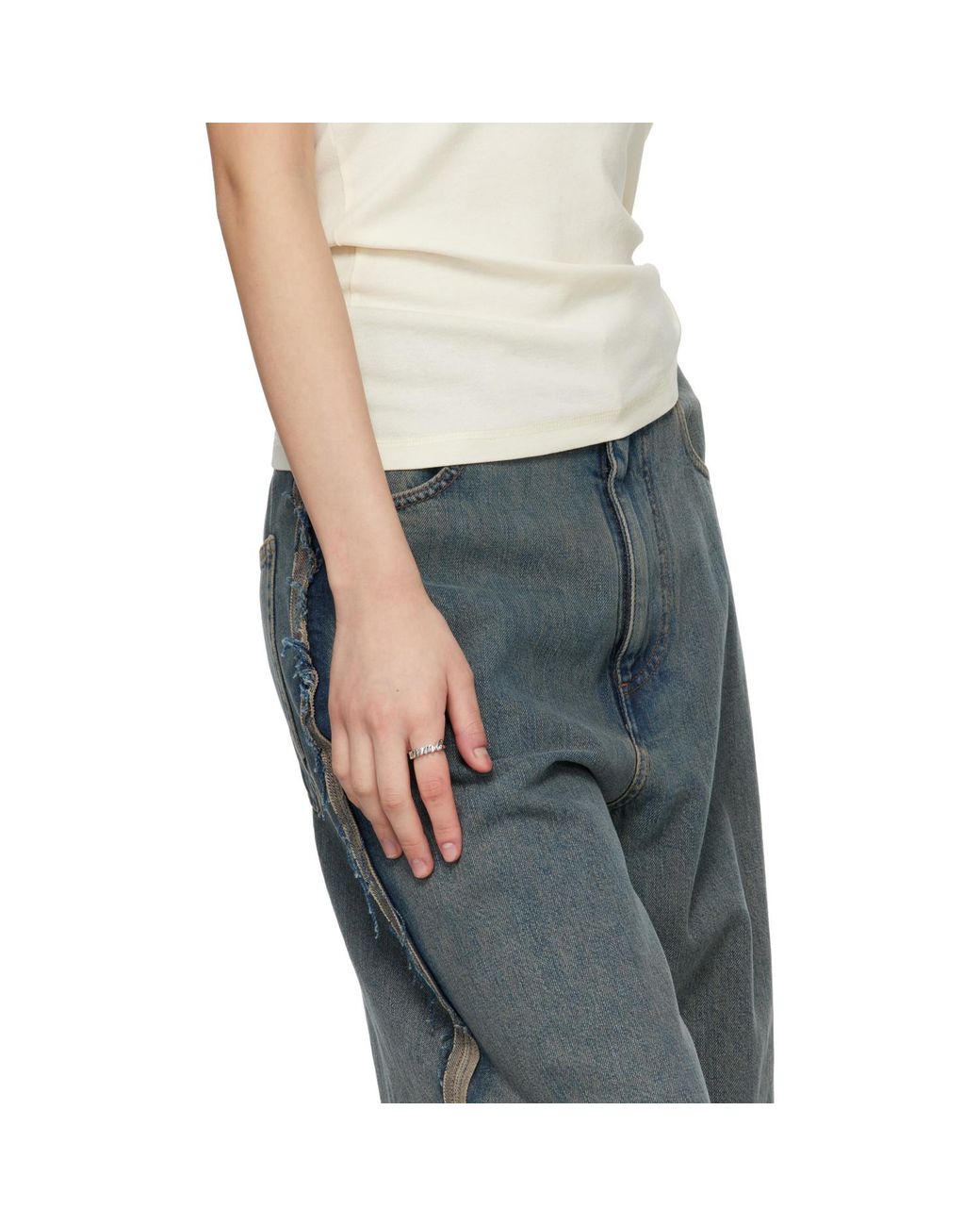 MM6 by Maison Margiela Metallic Enjoy Mm6 Ring