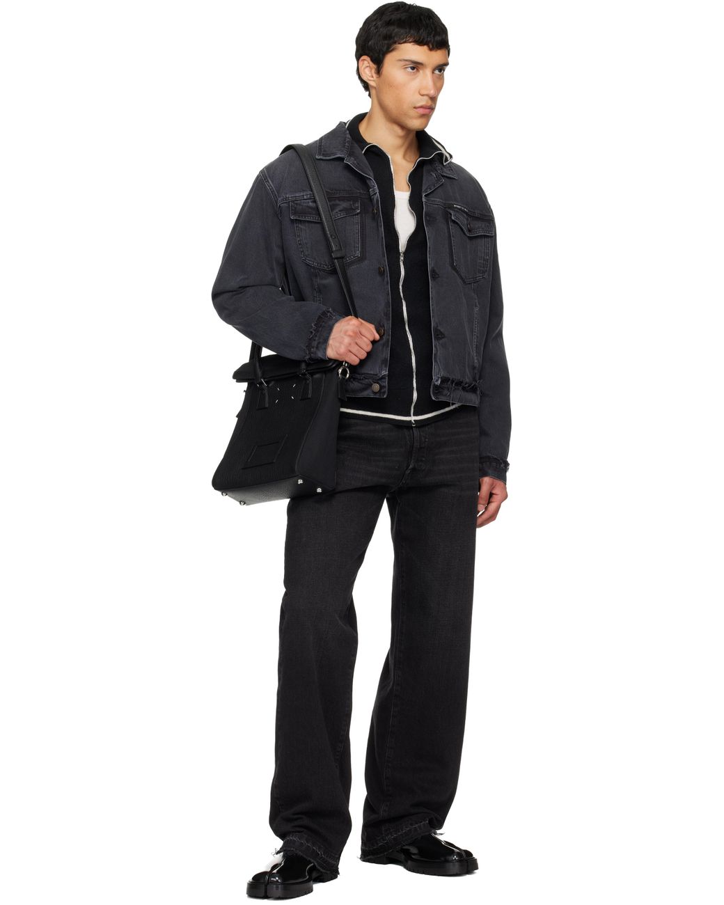 メンズ Maison Margiela ブラック スモール 5Ac Daily Vertical トートバッグ Black