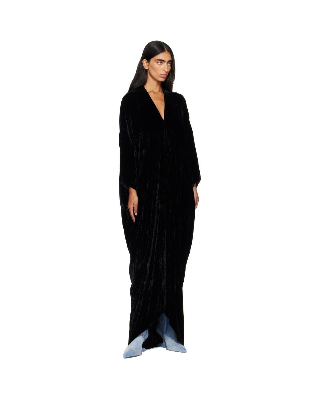Rick Owens Black Tower Tommykite Maxi Dress