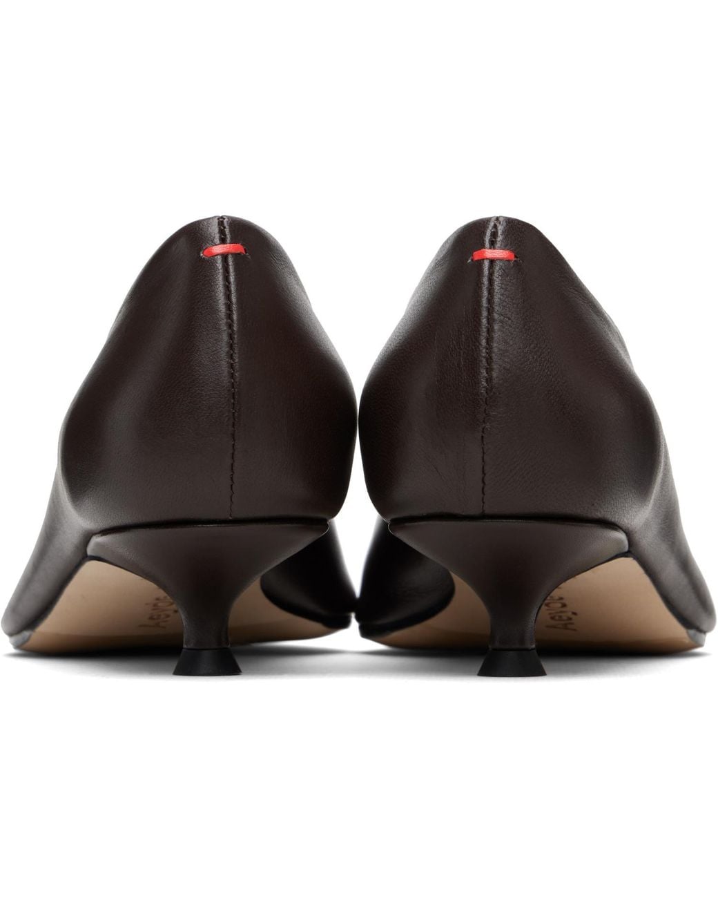 Aeyde Gray Cari Pointed-Toe Heels
