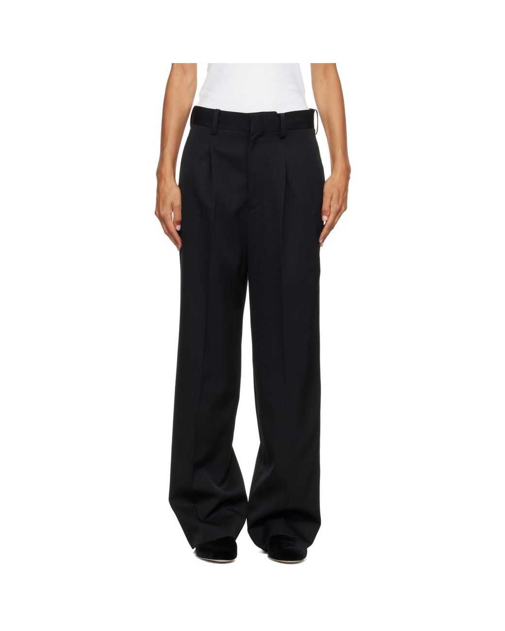 Ssstein Black Straight Trousers