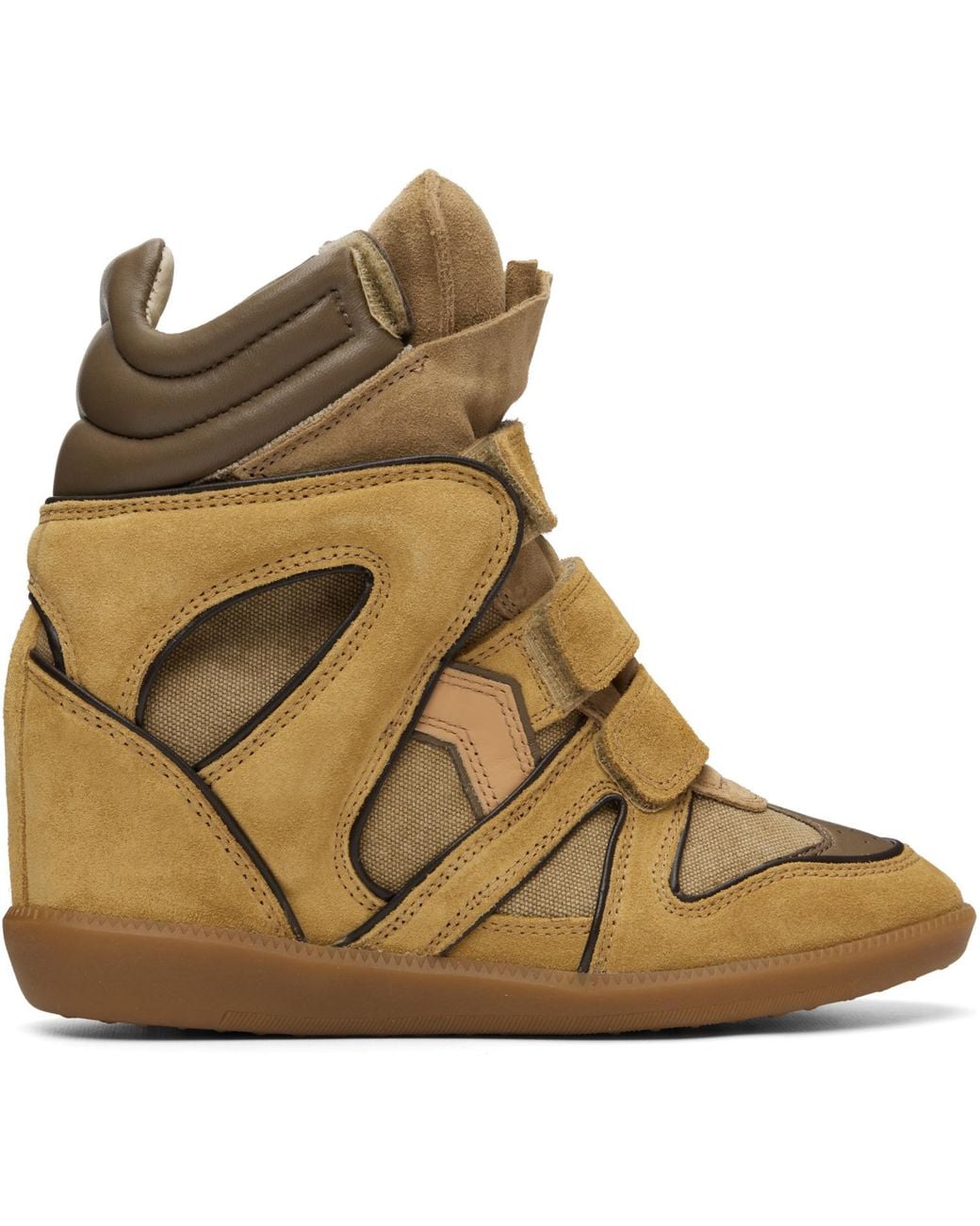 Isabel Marant Brown Khaki & Tan Bekett Sneakers