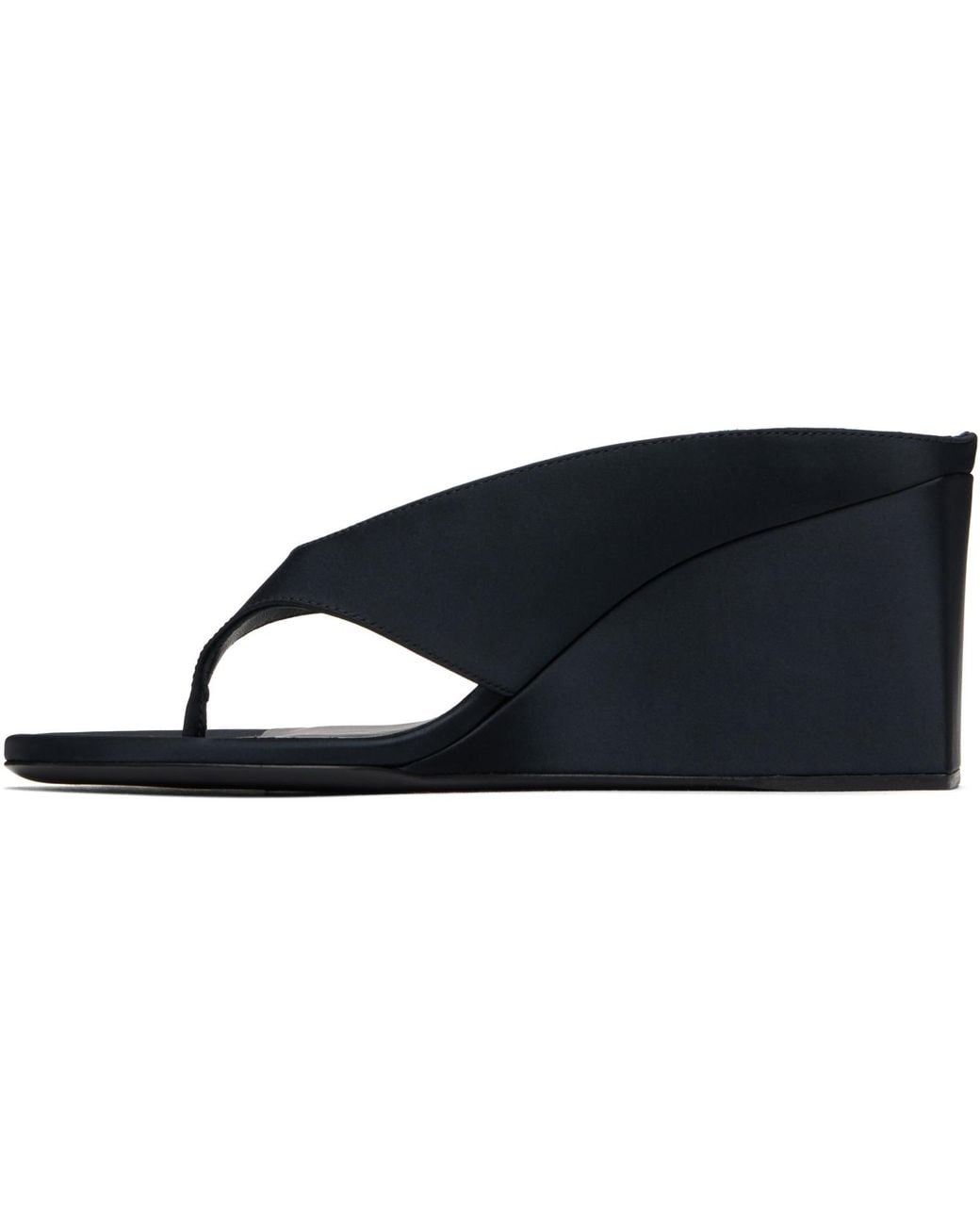 Alaïa Black Cube Thong Mule Sandals