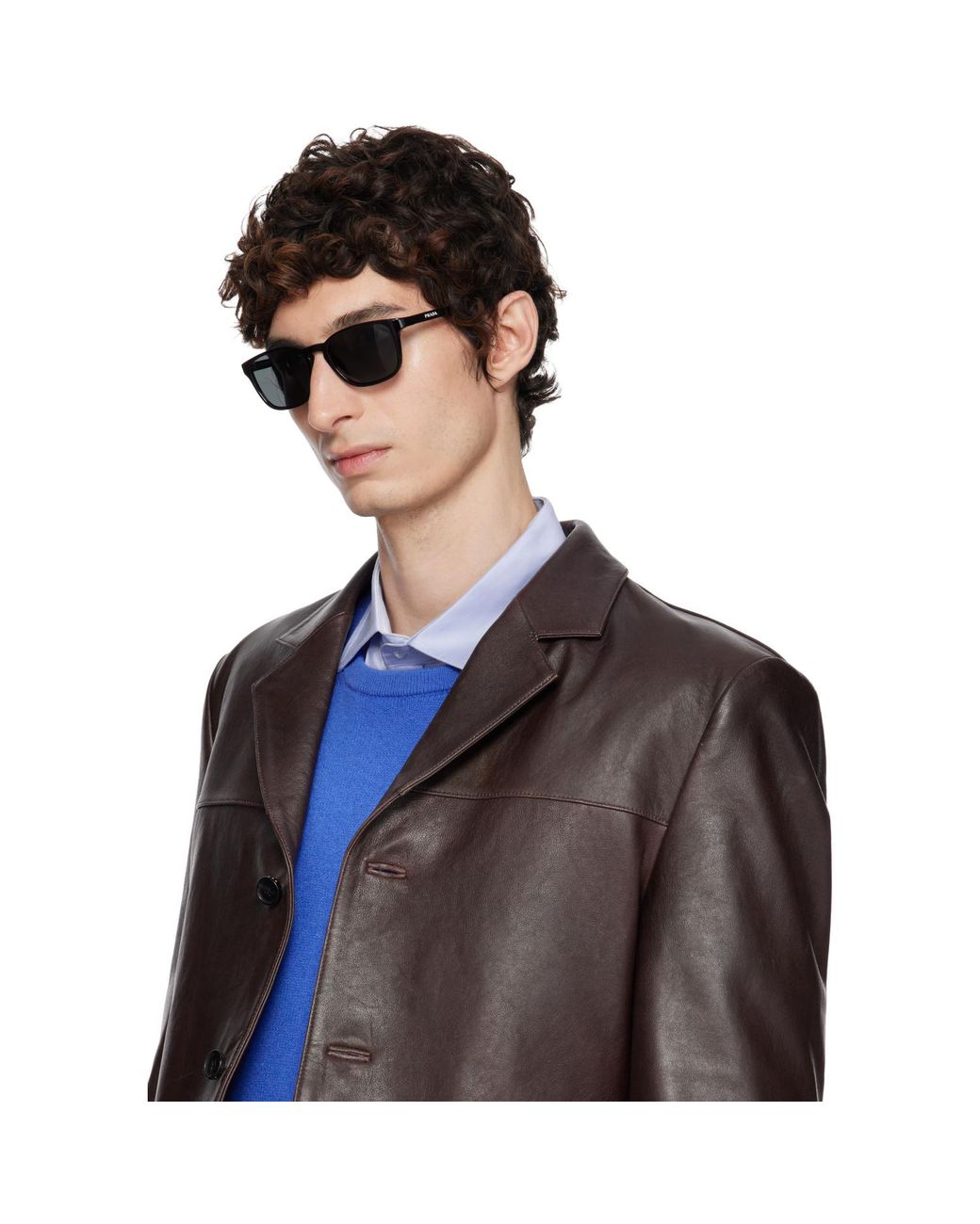 Prada Gray Pr D13Su Sunglasses for men